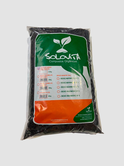 Casca de Arroz Carbonizada 3,5kg – Solovita